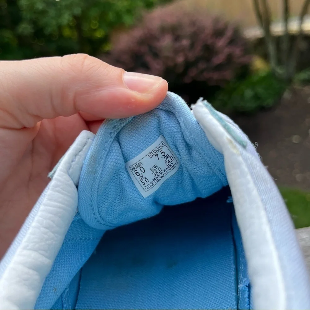 Vans Old Skool Stackform Soft Suede Side Stripe Baby Blue & White Shoes Sz 7.5 - Picture 10 of 16